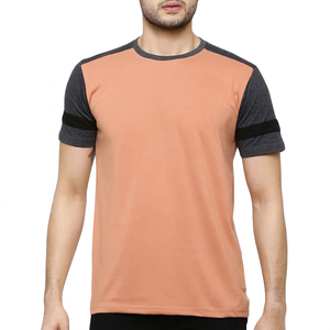 Aussie Edge Men's Solid Front Logo Short Sleeve T-<b>Shirt</b> Orange <b>Grey</b> Raglan Quick Dry Jersey Knitted Vacation - Product Image 1