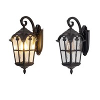 Applique murale extérieure LED en aluminium, style américain vintage européen, étanche IP65, double alimentation solaire/électrique, CRI élevé 1000