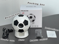Projecteur de ballon de football 720P HD, home cinéma portable, extérieur, objectif optique professionnel, affichage en couleur réelle