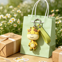 Porte-clés personnalisé en forme d'animal avec sangle gaufrée pour cadeau promotionnel, vente en gros pour acheteurs en vrac
