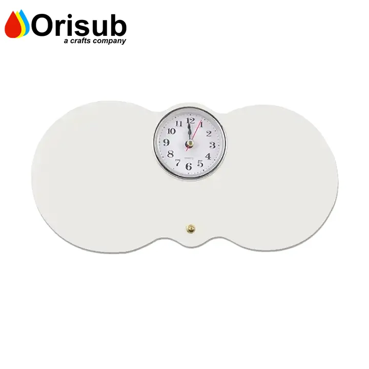 Personalizzare MDF bianco semplice orologi sublimazione spazi vuoti da scrivania con cornice