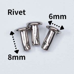 Capuchon et rivet en laiton pour portefeuilles 6mm - Product Image 3