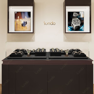 Vitrina Compacta <span class=keywords><strong>de</strong></span> Sobremesa Sundo con Tapa <span class=keywords><strong>de</strong></span> Vidrio, Vitrina Clásica Vintage para Exhibición <span class=keywords><strong>de</strong></span> Relojes en Tiendas <span class=keywords><strong>de</strong></span> Antigüedades - Product Image 6