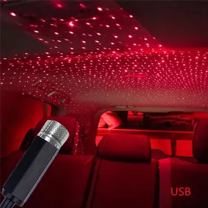 Mini LED Car Roof Star Night Lights Projector Light Interior Ambient Atmosphere Lamp Decor Light USB