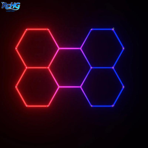 Высококачественные светодиодные потолочные светильники RGB для вечеринок, водонепроницаемые, шестиугольные, DIY, в форме соты, для использования в мастерских - Product Image 5