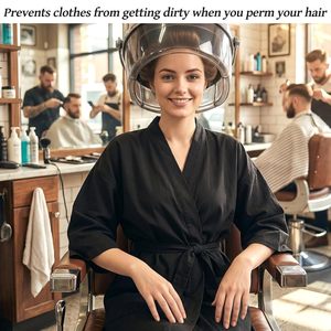 Robe de coiffeur personnalisée avec logo, taille et couleur au choix, pour salon, avec lien ajustable pour la <span class=keywords><strong>coupe</strong></span> de cheveux et le coiffage - Product Image 4