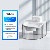 Fontaine à eau pour animaux de compagnie de grande capacité 3,1 L avec dessus en acier inoxydable, ultra silencieuse, facile à nettoyer, filtres sans BPA inclus