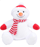 Jouets en peluche de Noël vierges pour sublimation, animaux en peluche personnalisés en gros : Père Noël, Bonhomme de neige, Ours, Renne, Pingouin