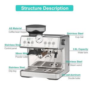 PACNERKA Espresso <b>Coffee</b> Maker With 2200W Multifunctional <b>Automatic</b> Germany <b>Coffee</b> <b>Machine</b> <b>Automatic</b> <b>Coffee</b> <b>Machine</b> Espresso Cof - Product Image 3