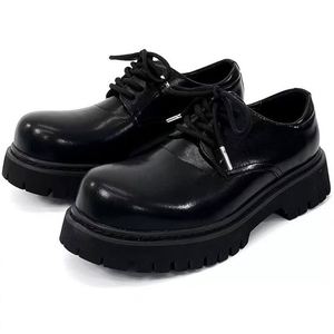 รองเท้าหนังสีดำแบบอ็อกซ์ฟอร์ด หัวกลม มีเชือกผูก พื้นยาง ใส่ได้ทุกฤดู รองเท้าลำลองสำหรับผู้ชาย - Product Image 5