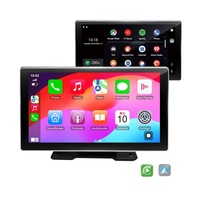 2K 9 "sans fil CarPlay Android Auto écran de navigation portable avec double enregistreur avant arrière DVR caméra de voiture