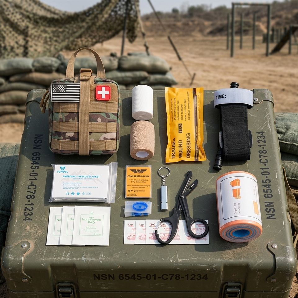 Tactical First Aid Kit Emergency Medical Supplies & Training Molle ...