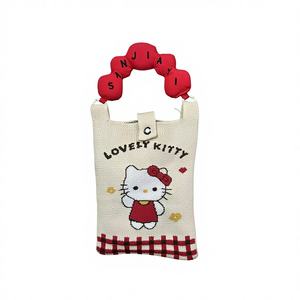 New Vintage Crossbody Phone Bag for Women PU Knitted Lock Coin <strong>Purse</strong> Two Straps Fashionable Versatile Cute Shoulder Handbag - Product Image 2