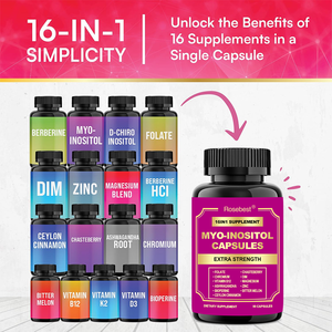 Capsules végétaliennes Myo D-Chiro Inositol 16-en-1 à marque privée OEM pour l'équilibre hormonal pr-conception féminin – Complément à base d'extraits végétaux - Product Image 3