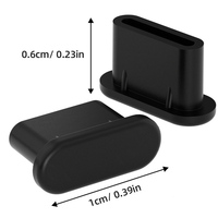 Noir TPU PE Type C USB Anti-Poussière Plug Accessoires de Téléphone Portable Chargeur Port Bouchon En Plastique Couverture