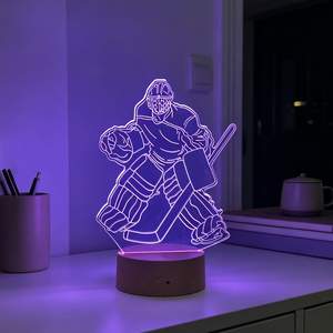 Cool 3D Ice Hockey Design Sports Club Decoration 16 Color Changing LED Night <b>Light</b> with Acrylic Lamp Holder Sports Gift - Product Image 2