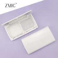 Palette de maquillage vide en plastique, format compact, avec compartiments amovibles, pour poudre, crème, fard à paupières et blush, de forme rectangulaire