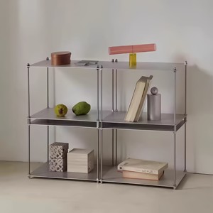 Meuble de rangement mural modulaire de luxe <span class=keywords><strong>Bauhaus</strong></span> en acier inoxydable, hauteur réglable, pour salon - Product Image 4