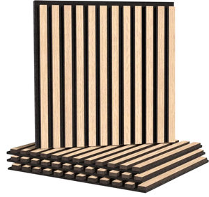 Panneau acoustique à lattes en MDF, placage européen, écologique, <span class=keywords><strong>moderne</strong></span>, insonorisant, <span class=keywords><strong>décoration</strong></span> murale pour salon, <span class=keywords><strong>studio</strong></span>, acoustique - Product Image 1