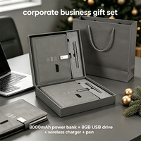 Boîte d'emballage magnétique A5 haut de gamme avec logo imprimé, bloc-notes à chargement sans fil avec stylo, coffret cadeau d'entreprise pour Thanksgiving