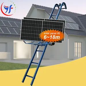ladder lift solar panel Hot Upgrade Top Flip to Roof Crane Solar Panels Hydraulic Ladder Lift Capacity 200kg