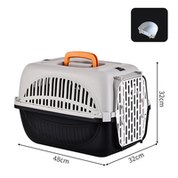 Cage de transport portable en plastique respirant pour animaux de compagnie (chiens et chats) en gros