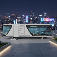 Maison-conteneur capsule spatiale détachable haut de gamme de 40 pieds carrés |   Conception chinoise, aluminium, écologique, transport facile, personnalisable