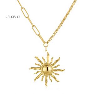 Collar con Colgante de Sol Amy Amy, Cadena de Aleación Plateada de 60+5cm, Joyería Bohemia para Mujer, Regalo para Uso Diario - Product Image 2