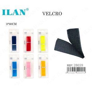 ILAN Velcro <b>Tape</b> 3x60Cm <b>Hook</b> <b>And</b> <b>Loop</b> Adhesive Strip For DIY Craft Repair - Product Image 1