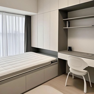 <span class=keywords><strong>Ensemble</strong></span> de chambre moderne et minimaliste tout-en-un avec <span class=keywords><strong>armoire</strong></span> intégrée, <span class=keywords><strong>lit</strong></span> tatami, <span class=keywords><strong>bureau</strong></span> tatami, confortable pour villa - Product Image 6