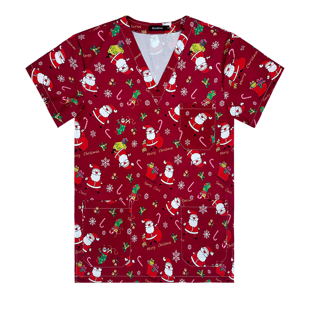 In Stock Christmas Scrubs Uniform Unisex Stretchy Design | Alibaba.com, image size:1000x1000