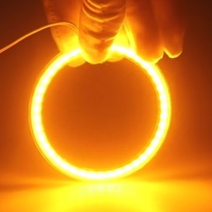 80mm xe DRL mắt thiên thần sáng màu vàng xanh đỏ COB LED xe Halo Vòng đèn dải cho <span class=keywords><strong>Auto</strong></span> Moto Scooter xe máy - Product Image 4