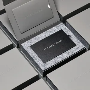 Logotipo personalizado de lujo magnético sobre embalaje rígido de membresía VIP tarjeta Cajas de Regalo