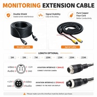 Kit de caméra de recul pour camion 7 pouces, moniteur LCD HD, caméra de recul étanche, 18 LED IR, vision nocturne, système de vision arrière