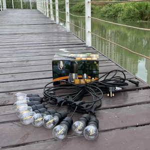Cadena de luz de ahorro de energía impermeable para exteriores S14 bombillas <span class=keywords><strong>LED</strong></span> transparentes festón Camping Navidad OutdoorHeavy Duty <span class=keywords><strong>Light</strong></span> String - Product Image 6