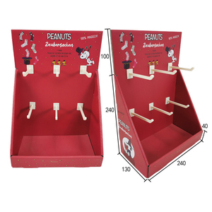 Custom Cardboard Countertop Display Mobile Phone Accessories Retail Paper Box Cardboard Display Stand With Hooks