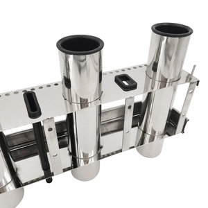 Soporte para cañas de pescar Isure de acero inoxidable con 3 tubos para montaje en barco - Product Image 5