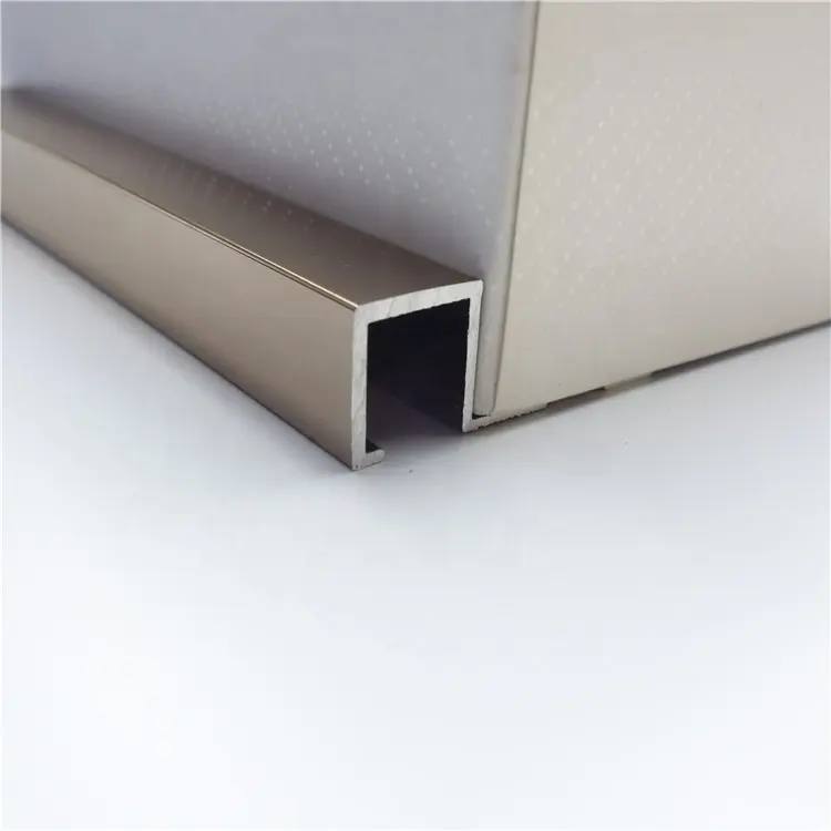Conceptions attrayantes porte étape couvrant anti-dérapant transition de plancher schluter forme carrée bord garniture