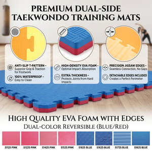 Heavy Duty EVA Foam Mat For Taekwondo Judo Wrestling Gym Exercise Room Thick Anti-Slip 4cm 5cm Thickness Options Available - Product Image 3