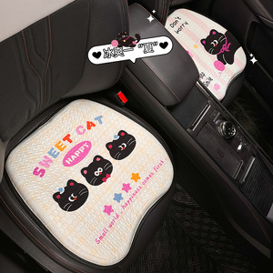 Cute Cartoon Car Seat Cushion TPE Gel Ice Silk Breathable Front Seat <b>Pad</b> Summer <b>Cooling</b> Non Slip Four Seasons Use - Product Image 3