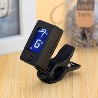Accordeur électronique numérique chromatique Paisen Strobe pour guitare folk, ukulélé, basse, violon, écran LCD en plastique, lumière LED