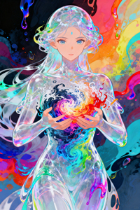 Weiliang thẻ của xã hội đầy đủ loạt 'giấc mơ giữa đêm' A5 giấy màu acrylic 40 gói/hộp; Anime người đẹp bảng nhựa - Product Image 3