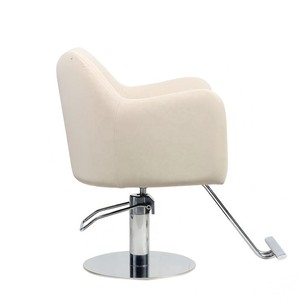 Poltrone da Salone Moderne di Alta Qualità per Donna, Poltrona da Parrucchiere Antica con Rivestimenti, Poltrona da Barbiere Bianca - Product Image 3