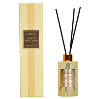 Diffuseur de parfum à roseaux d'huiles essentielles de luxe 200 ml, pot en verre coloré, marque privée, diffuseur d'arômes, idéal pour la décoration de la maison, coffret cadeau