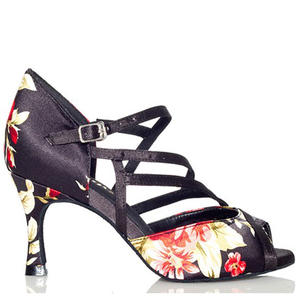 8600217 फैशन मुद्रित फूल महिलाओं बॉलरूम साल्सा लैटिन नृत्य जूते - Product Image 2