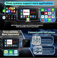 Boîte magique AI Android Carplay sans fil 4+64 Go avec double Wifi, universelle, portable, pour Apple, Youtube, Netflix, Google Store