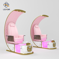Fauteuil de pédicure haut de gamme, design sans tuyauterie, dossier réglable, fibre de verre, massage tactile humain, salons de manucure
