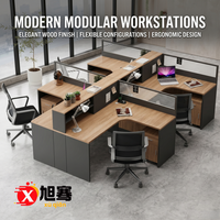 Table de travail en L moderne pour bureau, mobilier de bureau pour employés, bureau informatique avec cloison intégrée