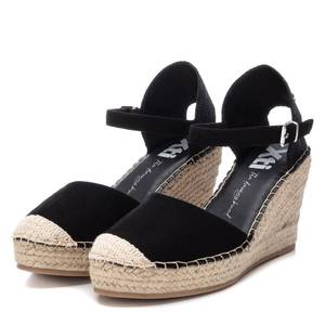 Xti Women's Espadrille Wedges Black Suede Ankle Strap Platform <b>Sandals</b> - Product Image 4