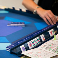 Tuiles de Mahjong Classiques à Thème, en Acrylique Solide Américain, Ensemble de 160 Tuiles pour Jeux de Table à Domicile et Activités de Jeux en Extérieur